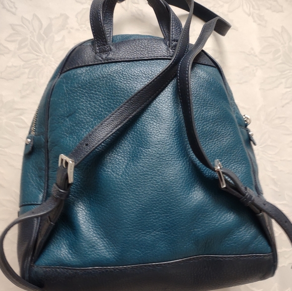 Michael Kors Rhea color block pebbled leather backpack medium - Picture 2 of 16